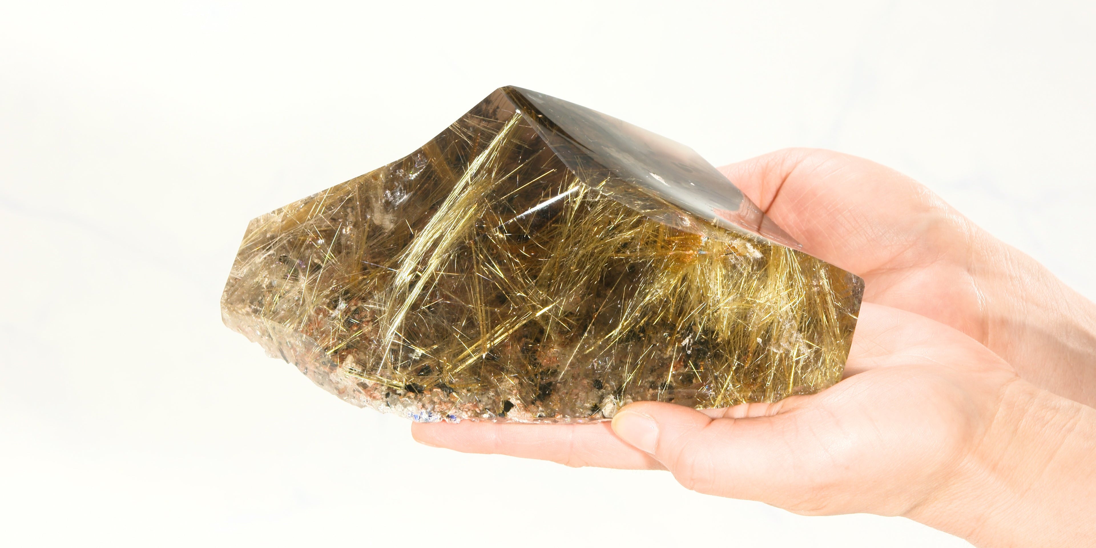 ルチルクォーツ 彫刻・置物｜金運・成功運を象徴する天然石アート・一点物