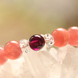 インカローズ＆ガーネット　Love & Passion Bracelet