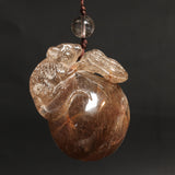 【吉祥ルチル】鼠抱花生