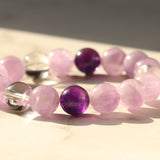 【2月誕生石】アメジスト＆ラベンダーアメジスト ブレスレット Quiet Bloom 12mm 天然石