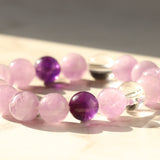 【2月誕生石】アメジスト＆ラベンダーアメジスト ブレスレット Quiet Bloom 12mm 天然石