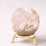 ホワイトガーデンクォーツ 丸玉 61.5mm 318g｜高品質ガーデン水晶 一点物 天然水晶スフィア