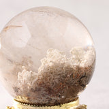 ホワイトガーデンクォーツ 丸玉 61.5mm 318g｜高品質ガーデン水晶 一点物 天然水晶スフィア