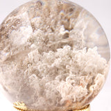 ホワイトガーデンクォーツ 丸玉 61.5mm 318g｜高品質ガーデン水晶 一点物 天然水晶スフィア