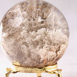 ホワイトガーデンクォーツ 丸玉 61.5mm 318g｜高品質ガーデン水晶 一点物 天然水晶スフィア