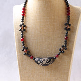 蓮花天珠ネックレス｜ロータスDzi bead 天然石ネックレス 一点物 ハンドメイドデザイン | Kou Crystal