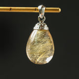 ルチルクォーツ ペンダント｜ペアシェイプ（ティアドロップ）丸みフォルム 天然水晶 SV925 一点物 Kou Crystal