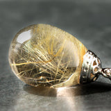 ルチルクォーツ ペンダント｜ペアシェイプ（ティアドロップ）丸みフォルム 天然水晶 SV925 一点物 Kou Crystal