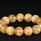 ゴールドルチルクォーツ ブレスレット 15mm　(GR15-001)