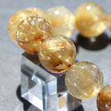 ゴールドルチルクォーツ ブレスレット 16mm  (GR16-001)