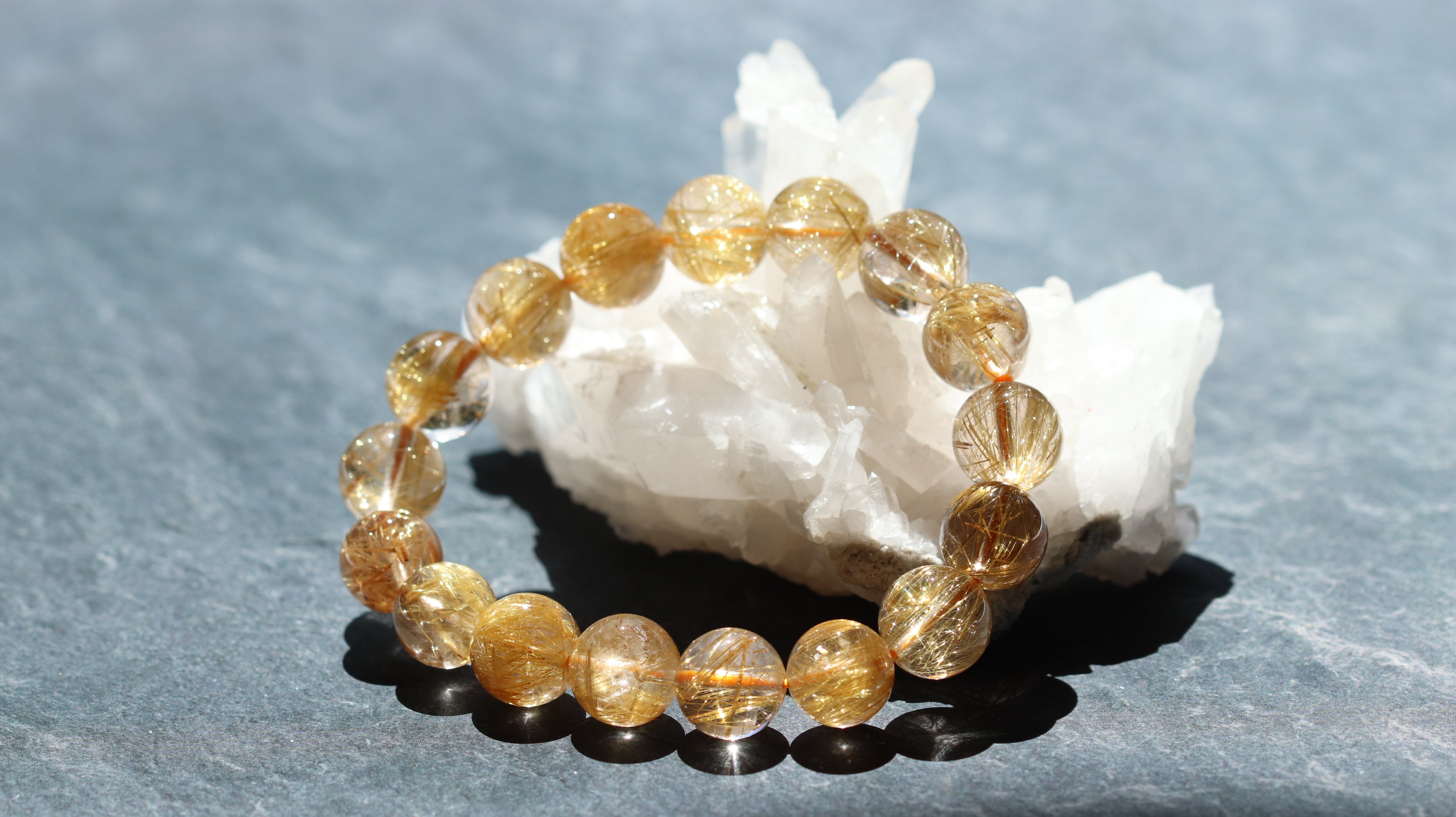 ROBEAN・ゴールドルチルクォーツ パワーストーン ブレスレット 天然石 ROBEAN・ゴールドルチルクォーツ パワーストーン ブレスレット