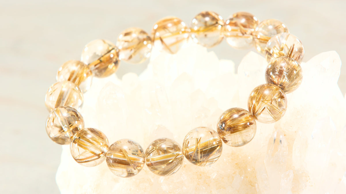 タイチンルチルクォーツ ブレスレット 12mm （12-001） – Kou crystal 